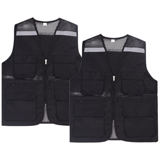 라펠로 여름 망사 포켓 빅사이즈 단체복 등산 작업조끼 2p