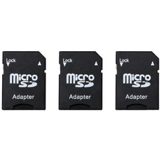 micro SD 카드 어댑터 변환기 마이크로 아답터, 1개, 불랙, 세트 (3개입)