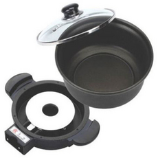 국내산 샤부샤부 전기냄비 이국주 2인용 4인용 분리형 전골냄비, 분리형 전기냄비 23cm