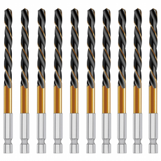 망고테크 HSS 코발트 스텐기리 철기리 4.5mm 10개입 세트 스텐레스 알루미늄 철판 금속 스덴 철 드릴비트, 1세트