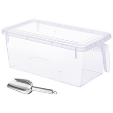 1+1 대형 얼음통 + 스텐 얼음 스쿱 세트, 1개