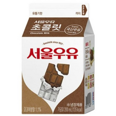 서울우유 카톤 초코우유, 200ml, 12개