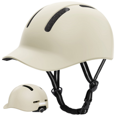 킹리드 자전거 헬멧 킥보드 인라인 스케이트 안전장비 운동 보호 어반 야구 모자형 초경량 라이딩 사이클링 KC인증 안전모 멀티 사이즈, 베이지, 1개