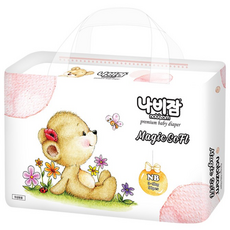 [체험팩] 나비잠 기저귀 매직소프트 밴드 4장 샘플, 신생아용(NB), 4매