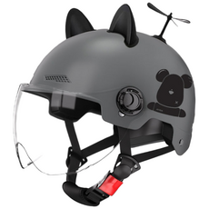 ANYOU 전동차 헬멧 남녀 사계절 통기, 블랙