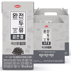 한미 완전두유 국산콩 검은콩 저당, 190ml, 32개