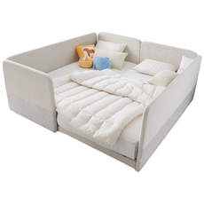 가이온 꽃잠 저상형 패밀리 가족침대, 크림연그레이