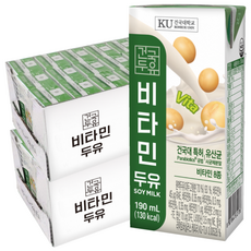 [건국우유] 비타민 두유 190ml, 48개