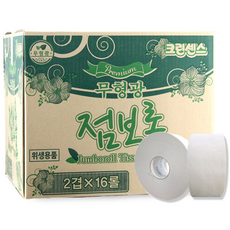 크린센스 무형광 엠보싱 점보롤, 1박스, 16롤
