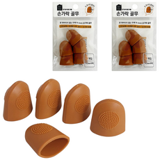 생활 pvc 손가락 골무5p 1+1 고무 수예 바늘 실보호, 1개