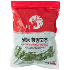 13월의농장 국산 냉동 청양고추 GAP 우수농산물 인증, 1개, 1kg