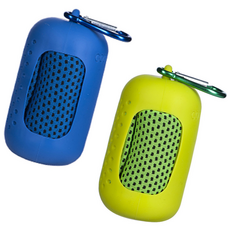 1+1 휴대용 건식 캡슐 실리콘 케이스 스포츠 쿨타올, 1세트, 블루+그린