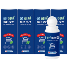 코오롱제약 쿨 허브 롤온 로션 75ml 쿨링겔 스포츠겔 바디케어 릴렉싱크림 마사지젤, 1개입, 4개