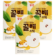 꽃샘 꿀배 스틱, 3개, 20개입, 20g
