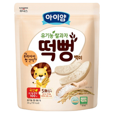 아이얌 유기농 쌀과자 떡뻥, 백미맛, 30g, 1개