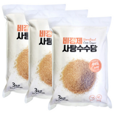 원당 비정제설탕 3kg 사탕수수100% 과일청 효소, 3개