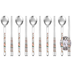 국내생산 삼미 젠 스텐 세라믹 수저세트, 1세트, 5P, 혼합