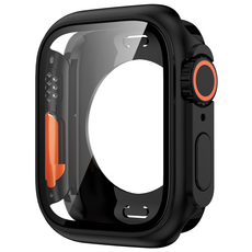 티지피 애플워치 호환 울트라 풀커버 일체형 케이스 360도 보호, 블랙