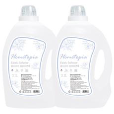 1+1 홈토피아 액체 섬유유연제 대용량, 2개, 3.1L