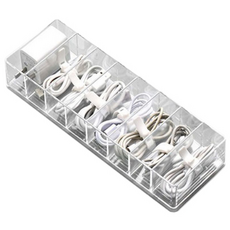 充電線電源線收納盒 基本款 + 10入線材組, 1套