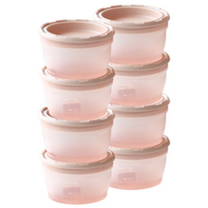 Nprabe 耐熱食品保存盒, 粉色, 8個, 90ml