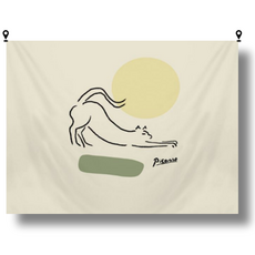 해룸 대형 패브릭 포스터 두꺼비집 가리개 페브릭 태피스트리 가림천 아트 행잉 초대형, 40.피카소-고양이