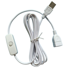 SGMK USB 전원 온오프 스위치 케이블 화이트, 198cm, 1개
