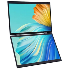 K-STORE 터치식 노트북듀얼모니터 15.6인치 상하 배치 트리플모니터 접이식 휴대용 수직 배치 360도 회전 경량, 비터치식, 39.62cm