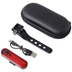 자전거 후미등 c타입 LED 점등 점멸 충전식 보관 케이스 세트, 혼합색상, 1개