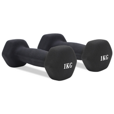 홈트러브 네오프렌 아령 세트, 1kg, 2개