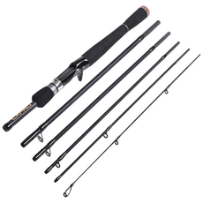 FISHHUNTER 피셔맨 ML 탄소 낚싯대 휴대용 여행용 스피닝/베이트 루어낚시대, 베이트로드, Black