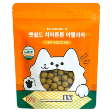 펫쉴드 고양이 덴탈 치아튼튼 이빨과자 치석 입냄새 제거, 1개, 100g, 닭고기맛