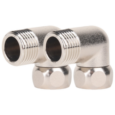 수도꼭지 수도 부속 아답터 연결 부품 나사 커플링너트엘보우플러스, 2개