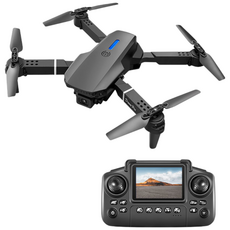 RYZO E88-pro 드론 4K 초고화질 광류 정밀 호버링 2.4인치 리모컨 자동 장애물 회피 초보자용, 블랙, 1개