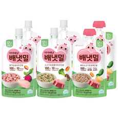 배냇밀 완료기 이유식 3종, 600g, 1세트, 소고기 브로콜리2+닭가슴살 비트2+흑미소고기청경채2