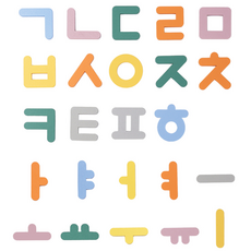 쏠앤샘 파스텔 알파벳 한글 숫자 원목 자석 블럭 유아 아동 어린이 교구, 1세트