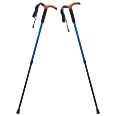 [설날 부모님 선물] 고령자용 지팡이 안전기준 적합 대한민국 제조 휴대폰보다 가벼운 200g 초경량 무게 등산스틱보다 심플한 심미적 디자인 프란치스코 F1 워킹스틱 2개1세트, 2개, 블루