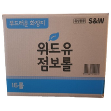 선우제지 점보롤 화장지 2겹 16롤 업소용 휴지 천연펄프 100%, 1박스, 180m