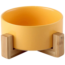 딩동펫 반려동물 모던 세라믹 식기, 옐로우, 1개