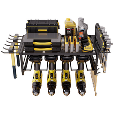 HAM 다층 전동공구 수납 선반 벽걸이 핸드 드릴 공구 선반 차고 드라이버 거치대 공구 수납 선반, 1개