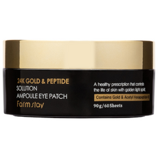 Farm stay 植物莊園 24K金&胜肽安瓶眼膜 90g, 60片, 1罐