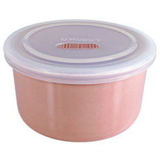 陶瓷食品密封儲存容器, 粉色, 400ml, 1個