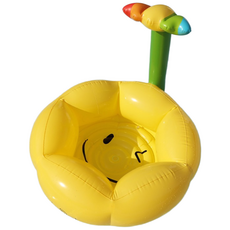 유앤펫 강아지 스마일 꽃 튜브 여름 물놀이 수영, 1개