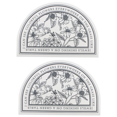 1+1 빨아쓰는 규조토 발매트 세트 플라워 패턴 폭신 물흡수 매트 인테리어 발판 받침 반원형 타원형 현관 욕실 주방 화장실 소품, 2개입, R99713B(반원형 플라워가든 A타입, 1세트