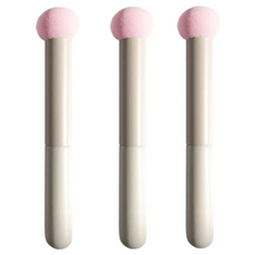 (우후) 미니 둥근 컨실러 스폰지 브러쉬, 3개, 퐁퐁핑크