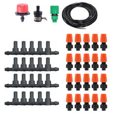 순잠 원예 가드닝 워터샤워 스프링쿨러 20m형 세트, 1세트, 혼합색상