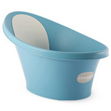 슈너글 온도감지 플러그 유아욕조, 파우더 블루