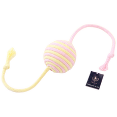 DING DONG PET 寵物解悶雙色線球玩具 3種, 藍粉色 + 黃粉色 + 黃紫色, 1套