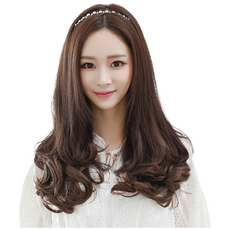 파티복닷컴 헤어피스 셋팅펌, 라이트 브라운, 1개