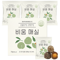 아너스블루 비움매실 동매실 싹비움 발효매실 똥매실 3개입, 33g, 1박스